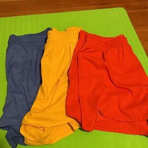 Three XL Girlfriend Collective Gazelle Shorts